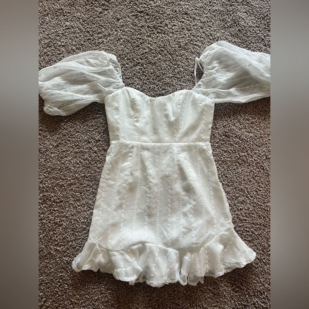 Selfie Leslie Ivory Embroidered Dress